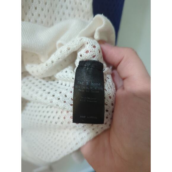 Rag & Bone Colorblock Perforated Sweater Top - Picture 4 of 5